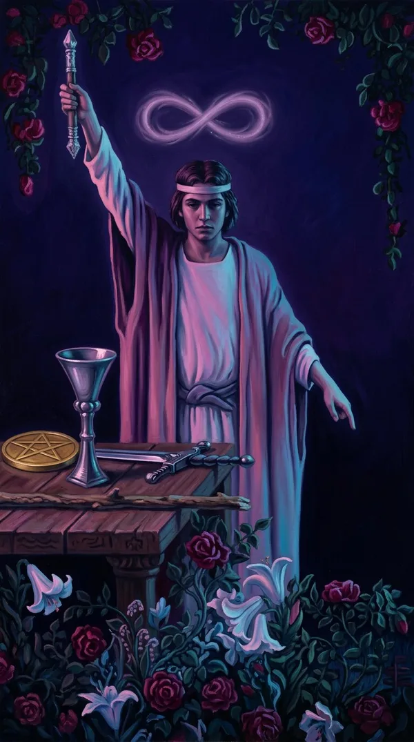 The Magician from the standard tarot deck
